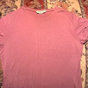 Pink Crew Neck Short Sleeve Boxy T-Shirt